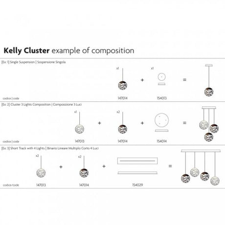 Kelly Cluster example of composition, zeigt einzelne und kombinierte Lichtsysteme mit Lodes Zubehör.