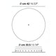 Maßzeichnung des Lodes Zubehör Radial Baldachin mit Durchmessern von 42 cm und 33.5 cm in der Ansicht