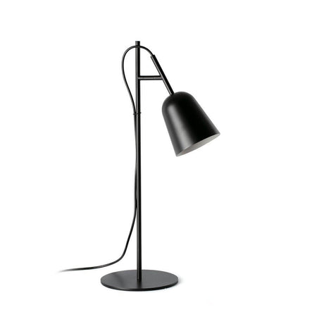 Studio table lamp Ø 11 cm in modern design with black shade and cable clamp in a branch shape.