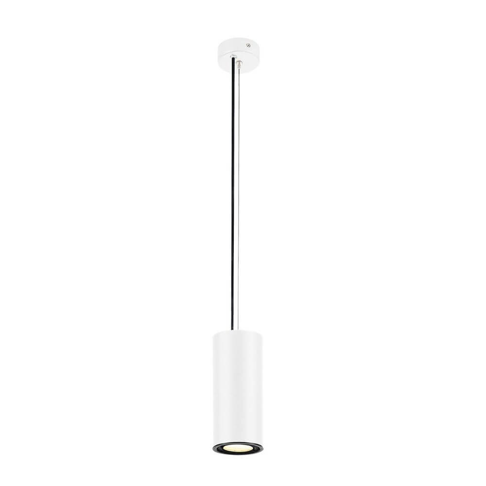 Supros 78 Pendelleuchte rund Weiß 3000K 60° Linse in modernem Design mit breitabstrahlendem Reflektor.