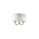 Swan Glas-Wandleuchte mit Plissee Schirm Chrom, Klar - elegante Wandlampe mit handgearbeitetem Glas und Samt.
