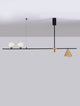 Sway Pendelleuchte Gold, Weiß, Schwarz mit drei Leuchtkörpern und handgebürstetem Aluminium