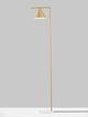 Sway Stehlampe Gold, Weiß mit minimalistischem Design aus Metall und Marmor, ideal als Akzentbeleuchtung.
