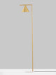 Sway Stehlampe Gold, Weiß mit minimalistischen Design aus Metall und Marmor, ideal als Akzentbeleuchtung.