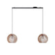 Swing 2 Aufhängesystem 110cm Twin für zwei Hängeleuchten mit stylischen Pendelleuchten.