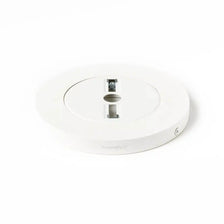 Swing Baldachin Zero für Hängeleuchten in elegantem Weiß, ideal für Deckenbalken.