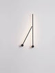 Synthesi LED Wandleuchte H 90cm 3000K - moderne schwarze Wandlampe mit neutralweißem Licht und schickem Design.