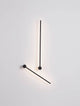 Synthesi LED Wandleuchte H 90cm 3000K in schwarzem Design mit neutralweißem Licht.