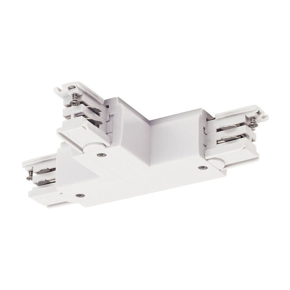 T-Verbinder für S-Track 3P.Schiene L-Version Weiß für einfachen Anschluss im Beleuchtungssystem.