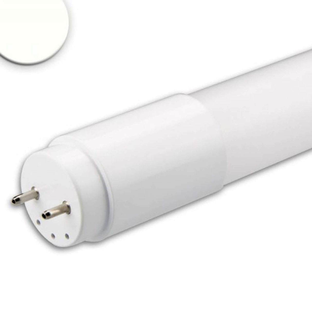 T8 LED Röhre Nano+ 60 in Neutralweiß 1250lm, detailbild der Leuchtstoffröhre, Anschlüsse sichtbar