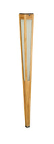 Antorcha solar Les Jardins Tecka Naturel H 120cm de madera de teca 