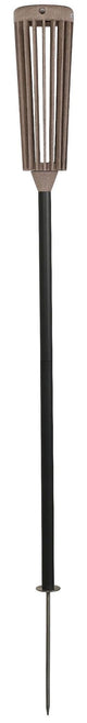 Solarsti i teaktræ Tecka, grå, højdejusterbar, 137 cm, frontvisning