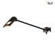 Today LED Outdoor Displayleuchte Schwarz Lang 4000K IP65 an Wand montiert, schwenkbarer Leuchtenkopf.