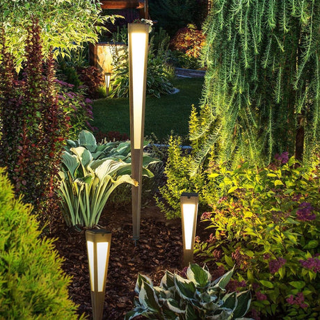 Les Jardins   Solar-Fackel Tecka Naturel H 52cm aus Teakholz