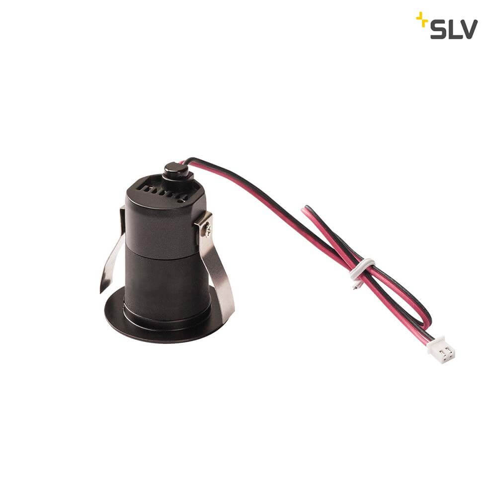 Triton Mini LED Deckeneinbauleuchte Schwarz 3000K mit Kabelanschluss und Aluminiumgehäuse