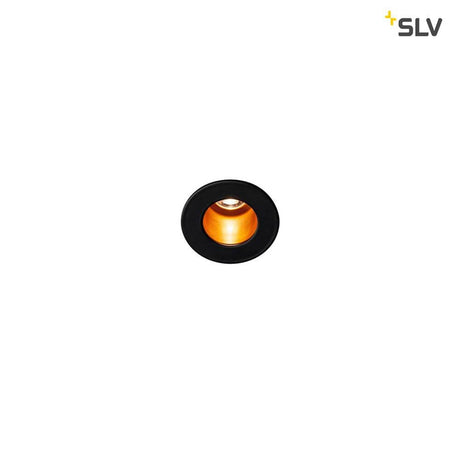 Triton Mini LED Deckeneinbauleuchte Schwarz, Gold 3000K – warmer LED-Einbauspot aus Aluminium