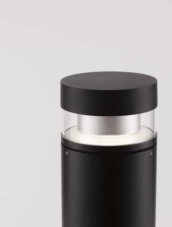 Tala LED outdoor path light with closed light outlet 3000K black IP54, modern black design, energy-saving LED technology.