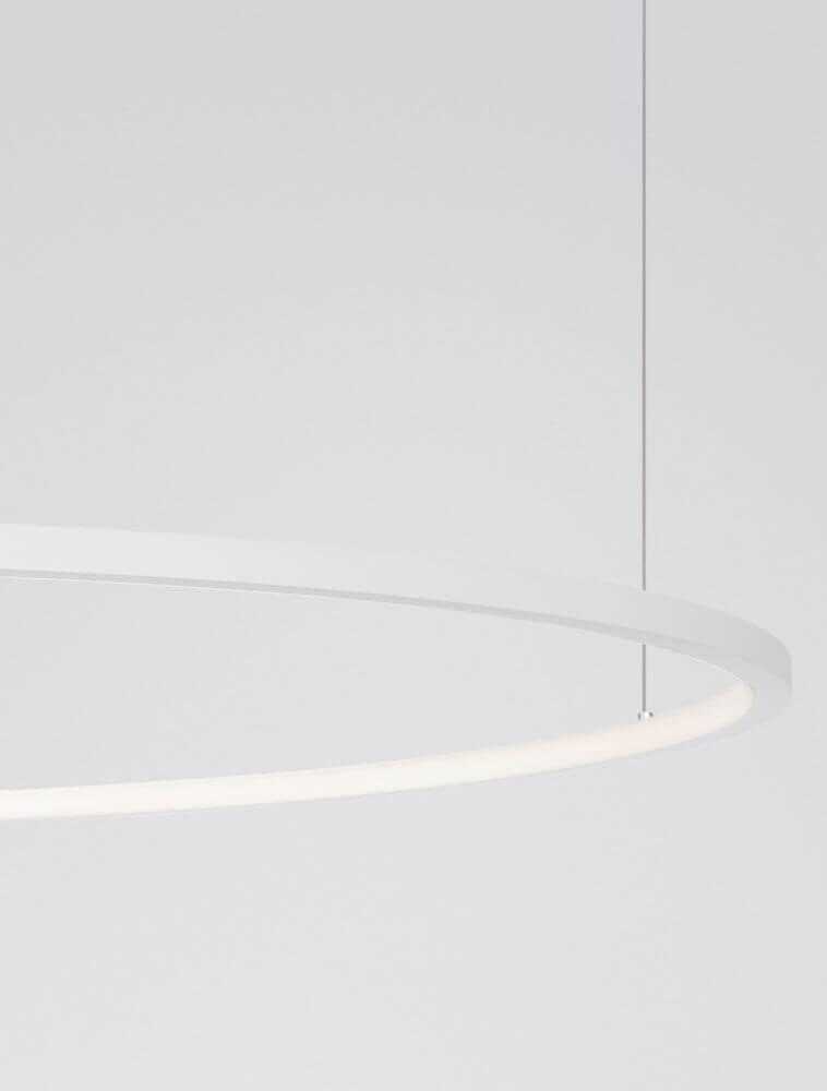 Tarquin LED Pendelleuchte in Weiß, modern, dimmbar, Ø 100cm, 3000K Lichtfarbe, elegantes Design für jeden Raum.