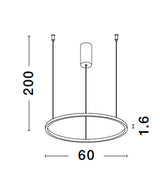 Tarquin LED hanglamp Ø 60 cm 3000K