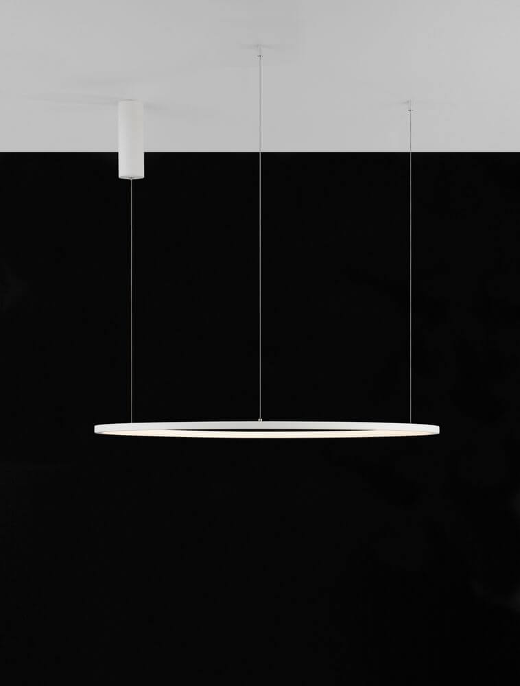 Tarquin LED Pendelleuchte Ø 80cm 3000K in modernem Design mit stufenlos dimmbaren Licht.
