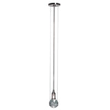 LED hanging light Le tre streghe Murano glass chrome