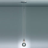 LED hanging light Le tre streghe Murano glass chrome