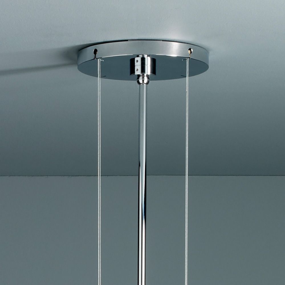 LED hanging light Le tre streghe Murano glass chrome