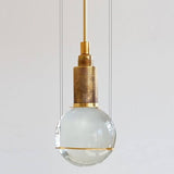 Tecnolumen LED-Hängeleuchte Le tre streghe Muranoglas Gold