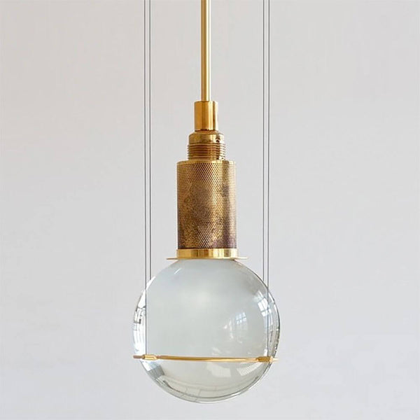 Tecnolumen LED-Hängeleuchte Le tre streghe Muranoglas Gold, vergoldete Designer-Pendelleuchte mit Glasglobus