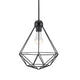 Tees pendellampe med sort stoffkabel, elegant hengelampe i moderne design.
