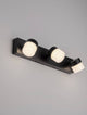 Teko LED Wandleuchte 3-flammig 3000K Schwarz IP44 - moderne Wandlampe mit schwarzem Design.