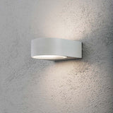 Teramo outdoor wall light grey, opal glass