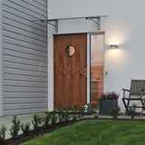 Teramo outdoor wall light grey, opal glass