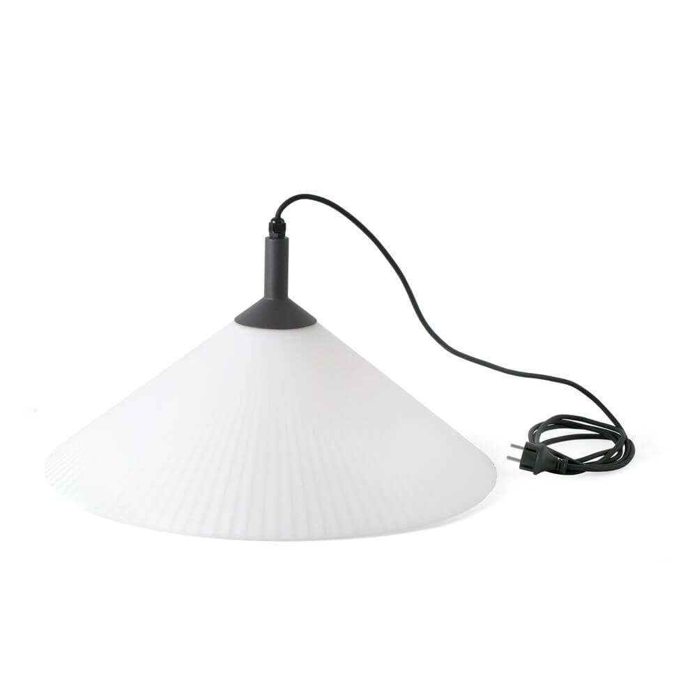 Terrassenleuchte HUE mit Kabelstecker IP65 Grau, Weiß – elegante Außenbeleuchtung mit Kabelstecker in Grau.
