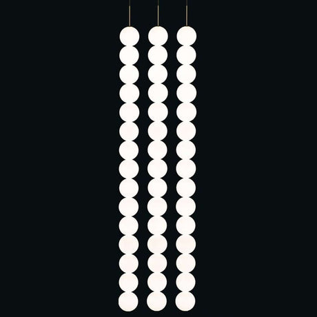 Terzani Abacus LED Design-Hängelampe 3er mit modernen, minimalistischen Pendelleuchten in drei Reihen.