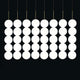 Terzani Abacus LED Design-Hängeleuchte 5er mit modularen pendelnden Lichtern in klarer, funktionaler Form.