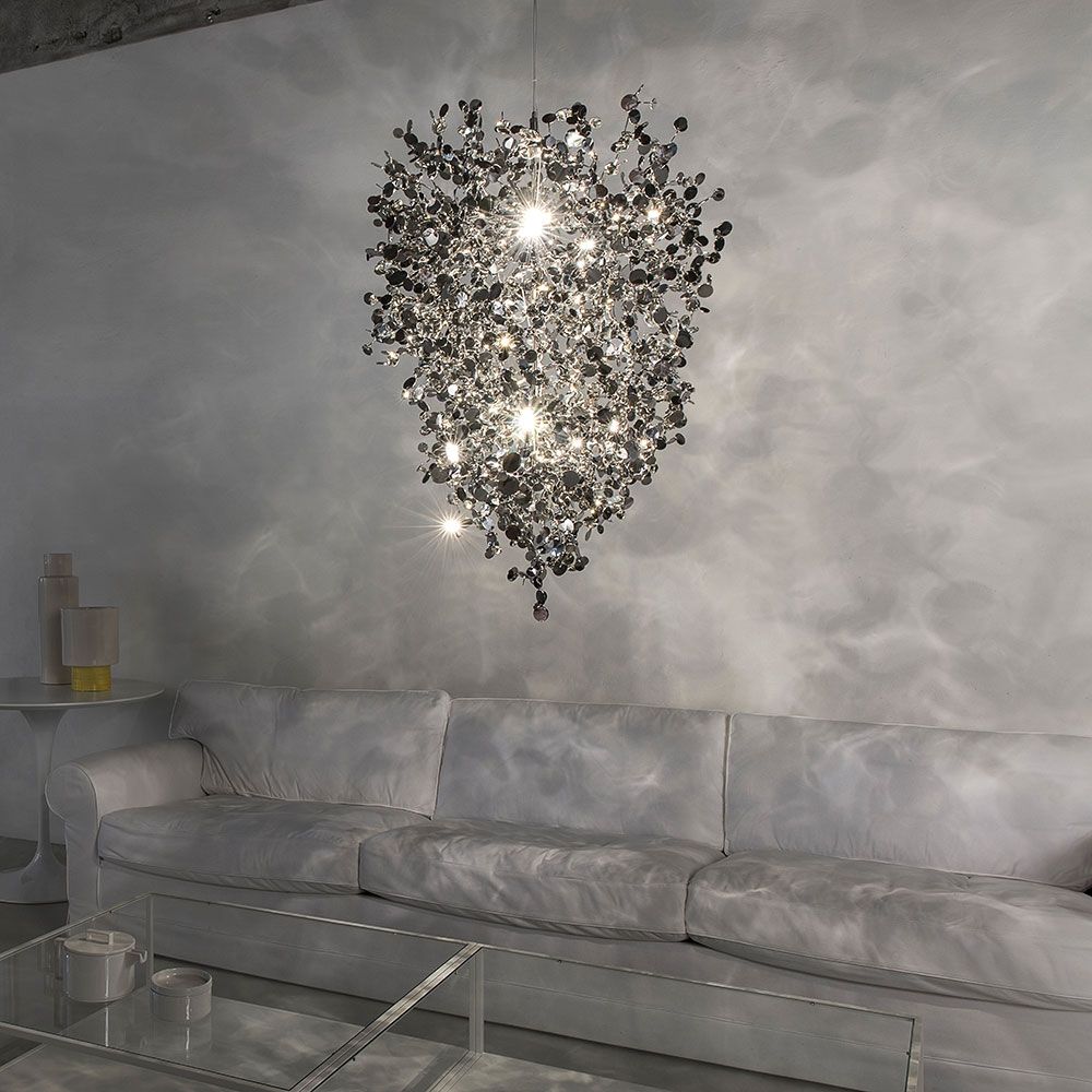 Terzani Argent Lampe à suspendre design Ø 70cm