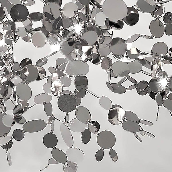 Terzani Argent Design-Wandlampe aus Edelstahl mit handgeformten Metallscheiben, schimmerndes Licht, elegant und modern