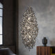 Terzani Argent XXL Design-Hängelampe Ø 60cm in Edelstahl, schimmerndes Leuchten, modernes Interieur.