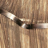 Detailaufnahme des Terzani Atlantis XXL Design-Lüsters mit drapierten Nickelkette und glänzendem Metall.