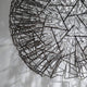 Terzani Core Design-Hängelampe Halbrund Ø 70cm mit filigraner Metallstruktur und facettiertem Kristall.