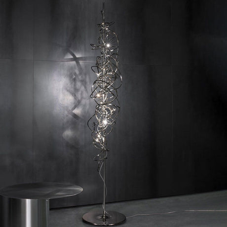 Terzani Doodle Design-Stehlampe 180cm mit einzigartigem, handgefertigtem Design in modernen Räumen.