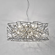 Terzani Etoile Design-Pendelleuchte Ø 70cm in vernickeltem Metall mit funkelndem Lichtspiel