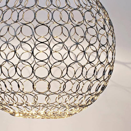 Terzani G.R.A Design-Hängeleuchte Ø 50cm mit glamourösen Ringen für ein weiches, sinnliches Licht.