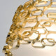Detailaufnahme der Terzani Glamour Design-Deckenlampe Ø 45cm mit glamourösen Ringen aus Gold.