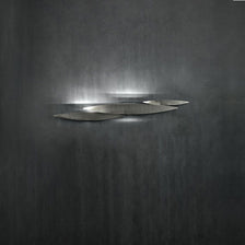 Terzani I Lucci Argentati LED Design-Wandlampe, skulpturale LED-Wandleuchte in Silber