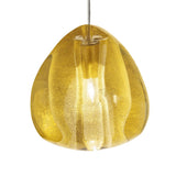 Terzani Mizu Pendelleuchte in gelbem Kristall mit einzigartiger Lichtbrechung und handgefertigtem Design.