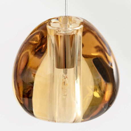 Terzani Mizu XXL Designlampe 26-flammig mit einzigartigem kristallinem Lampenschirm in goldenen Tönen.