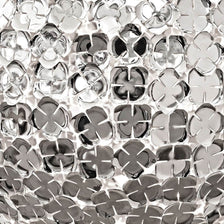 Terzani Orten'zia Design Wand- & Deckenleuchte Ø 11cm Nickel, handgelötete Blütenblätter für schimmerndes Licht