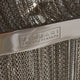 Terzani Stream Design-Stehlampe Detailaufnahme des Logos und der Metallkette